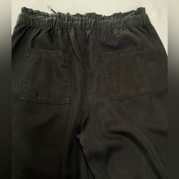 NWT Loft Black Cropped Wide Leg Lightweight Pull On  Pants Size M #1519 - Picture 7 of 13